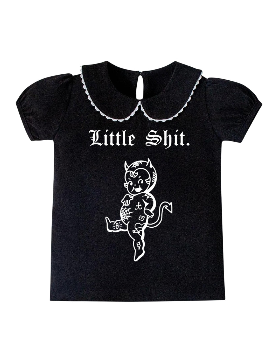 Little Shit Collared T-Shirt