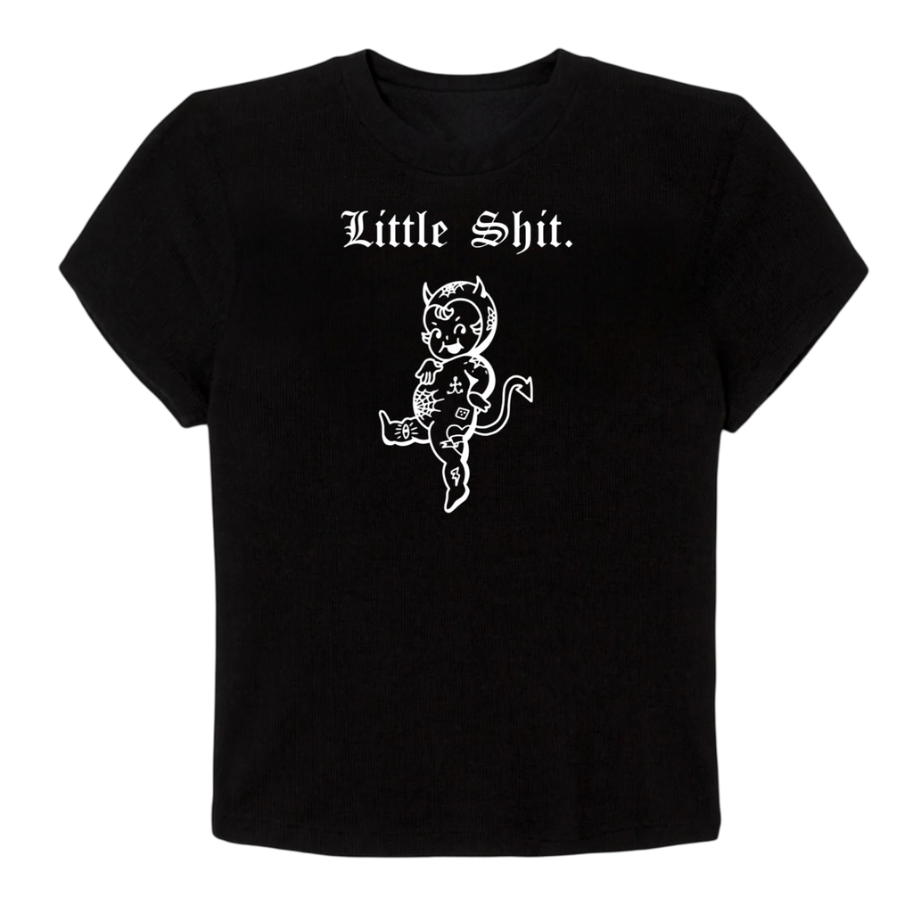 Womens Little Shit Baby T image 0